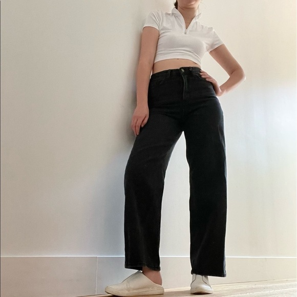 OAK + FORT BLACK  STRAIGHT JEANS - S - Picture 4 of 14